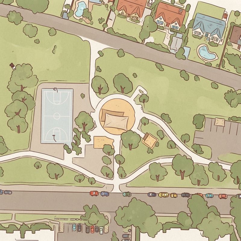 Illustrated map of Colter Park