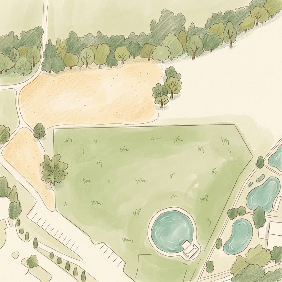 Illustrated map of Columbine West Pool