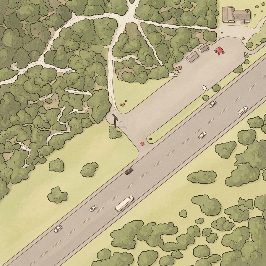 Illustrated map of Comanche Lookout Park