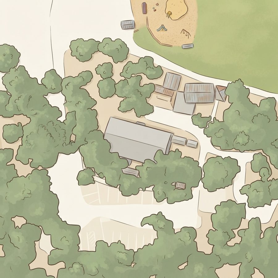 Illustrated map of Comanche Park