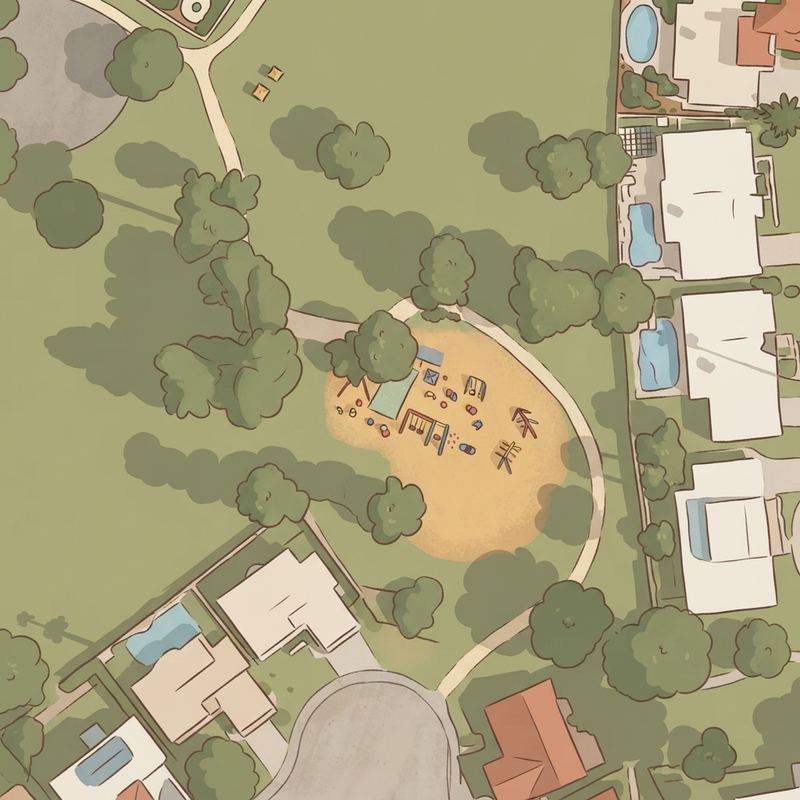 Illustrated map of Comanche Park