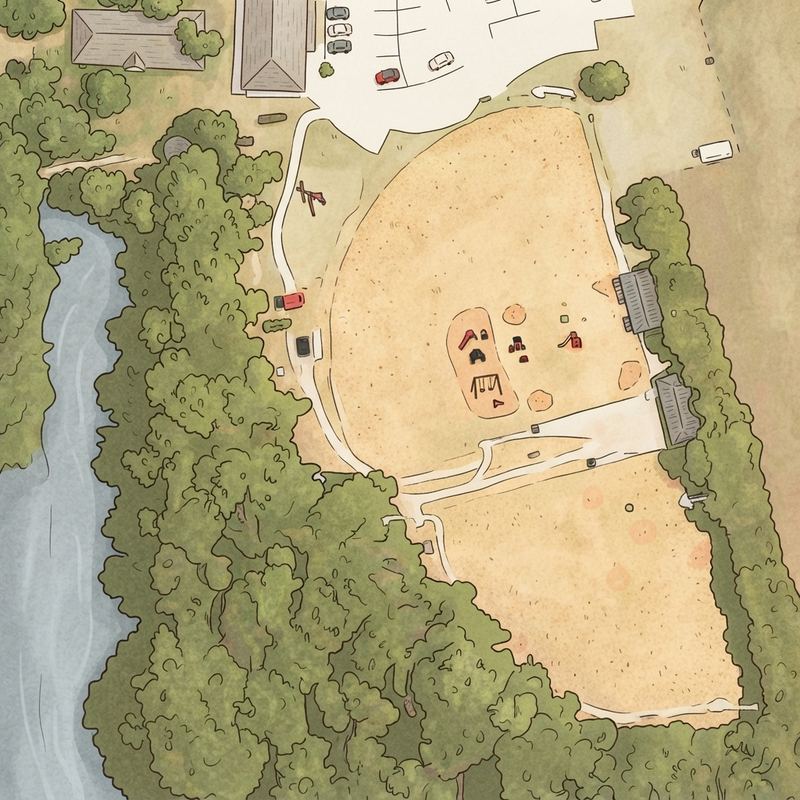 Illustrated map of Community Center Park