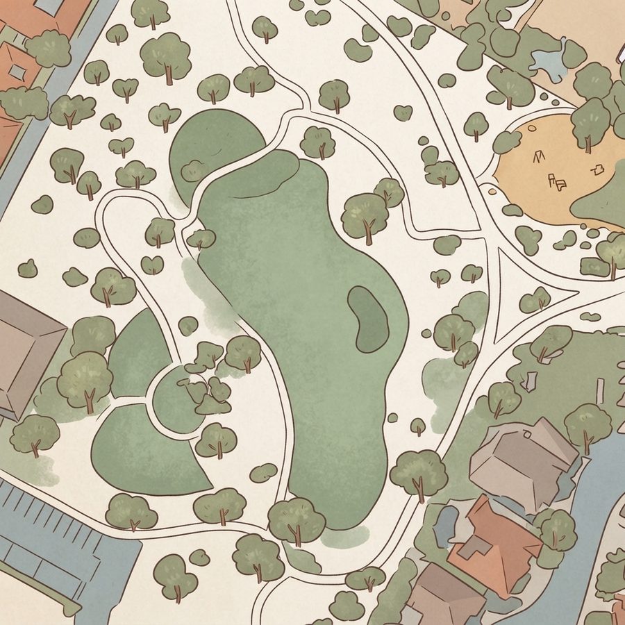 Illustrated map of Community Park