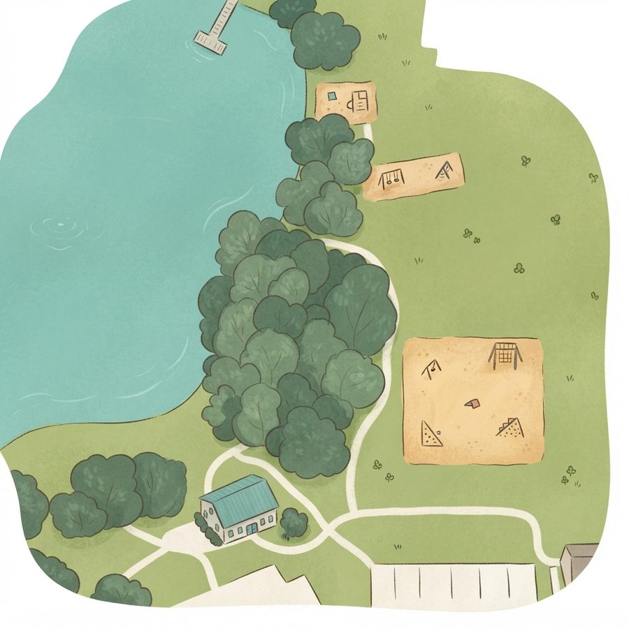 Illustrated map of Community Park