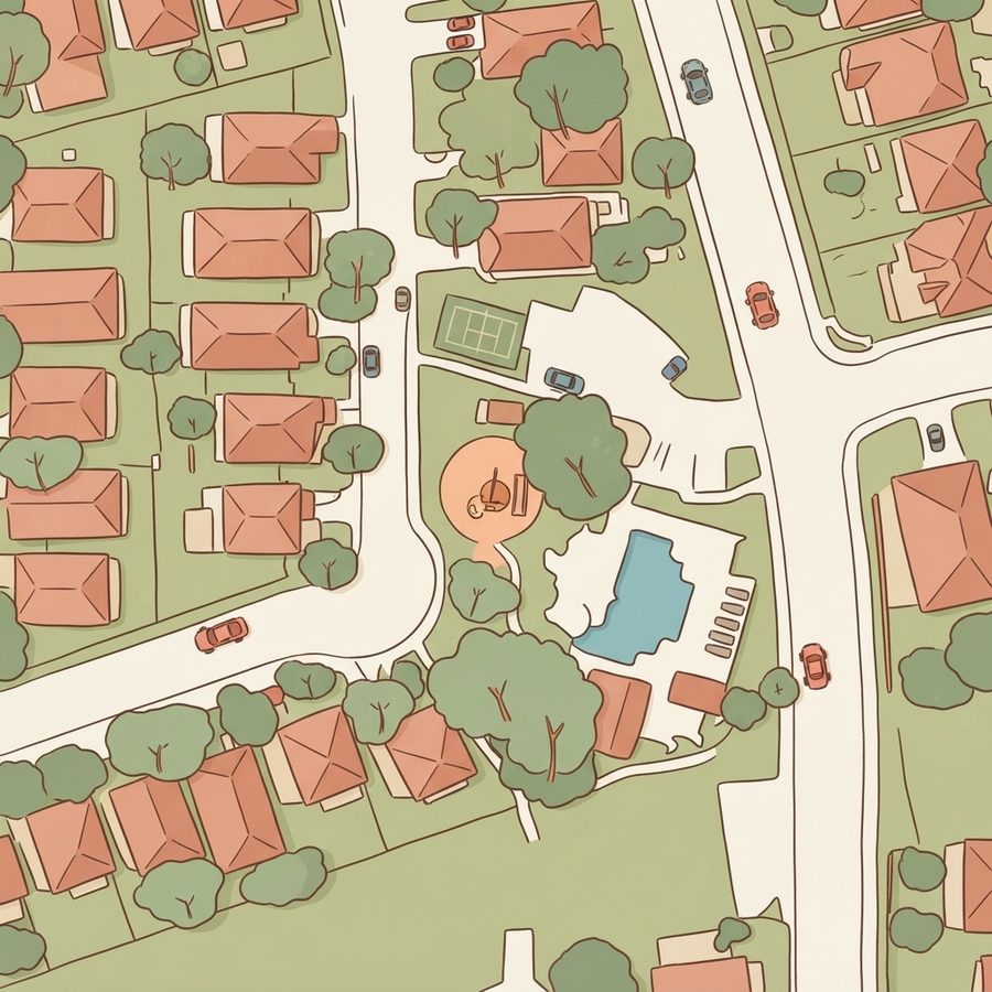 Illustrated map of Community Park