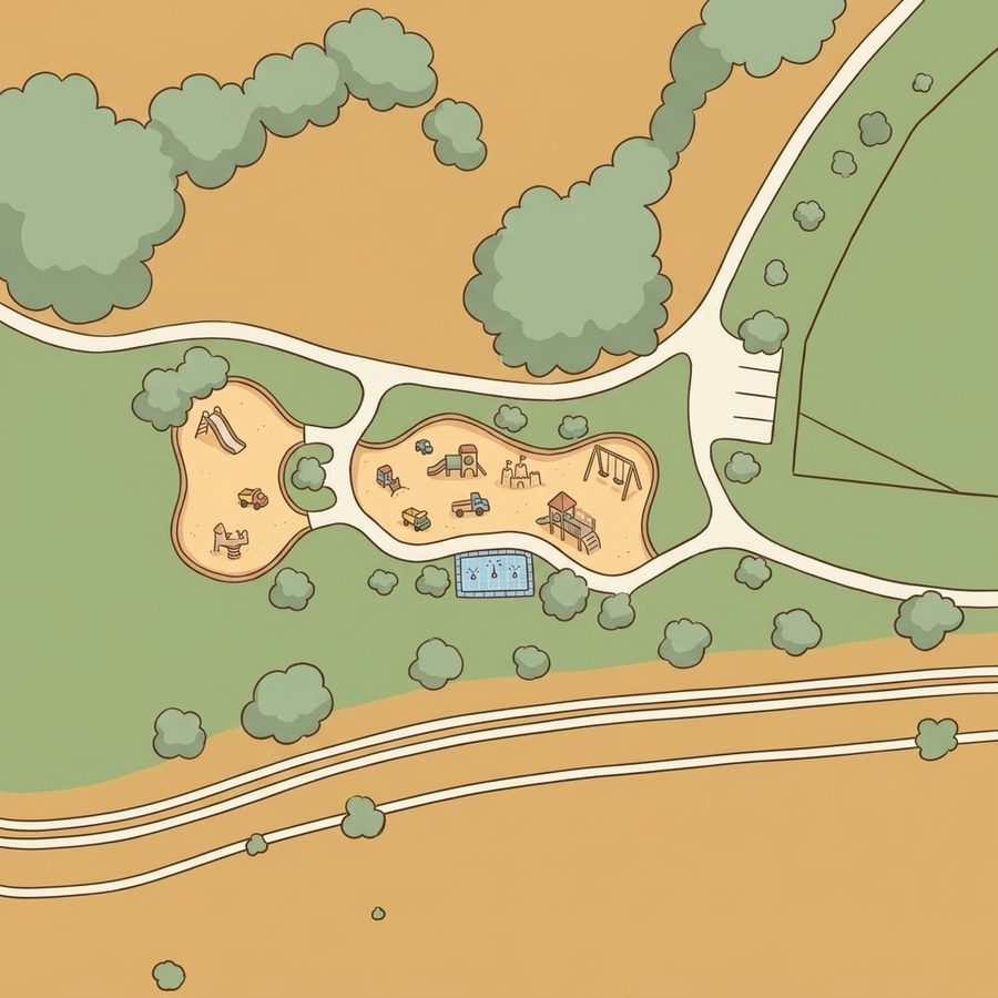 Illustrated map of Community Park