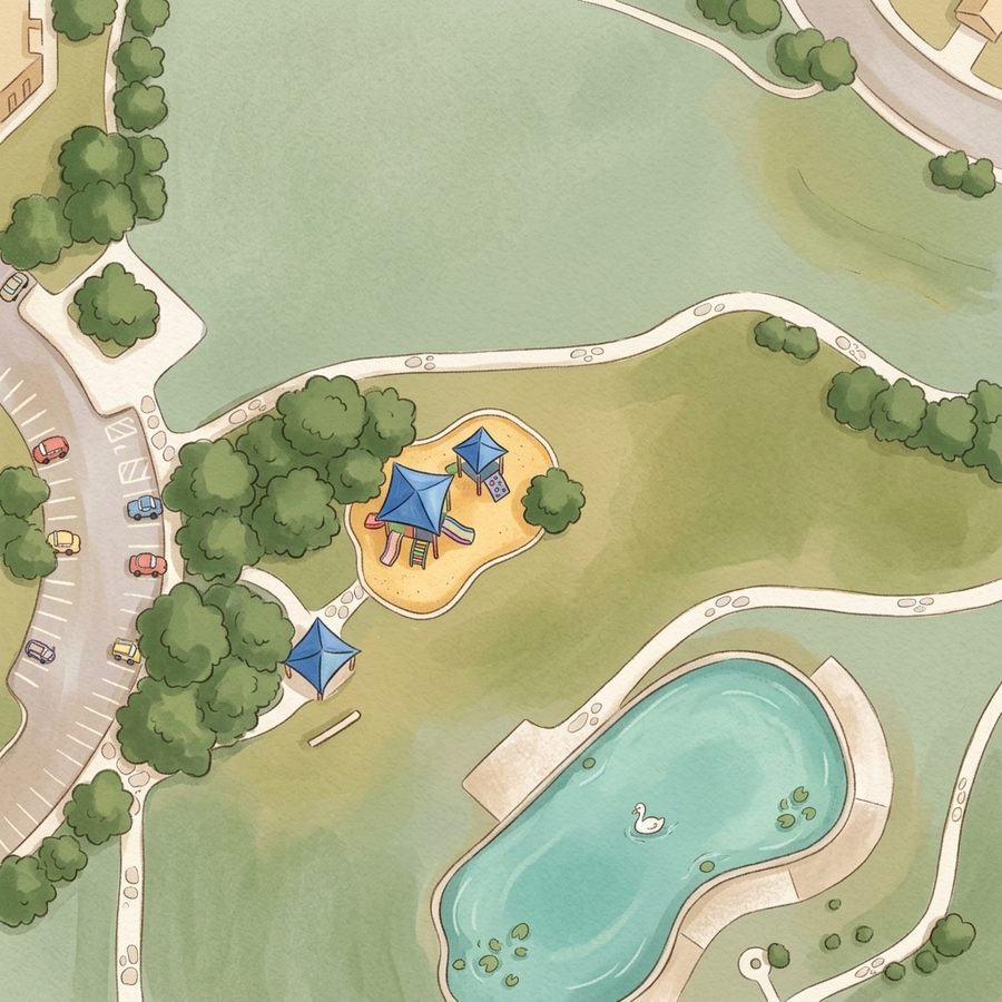 Illustrated map of Community Park