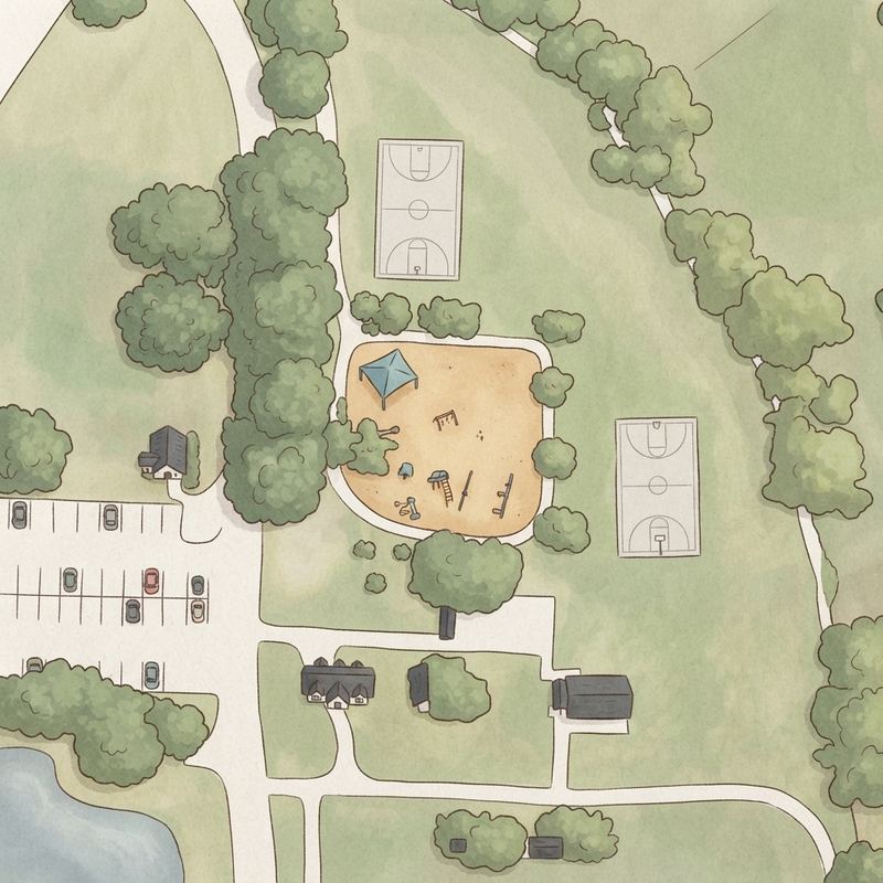 Illustrated map of Community Park