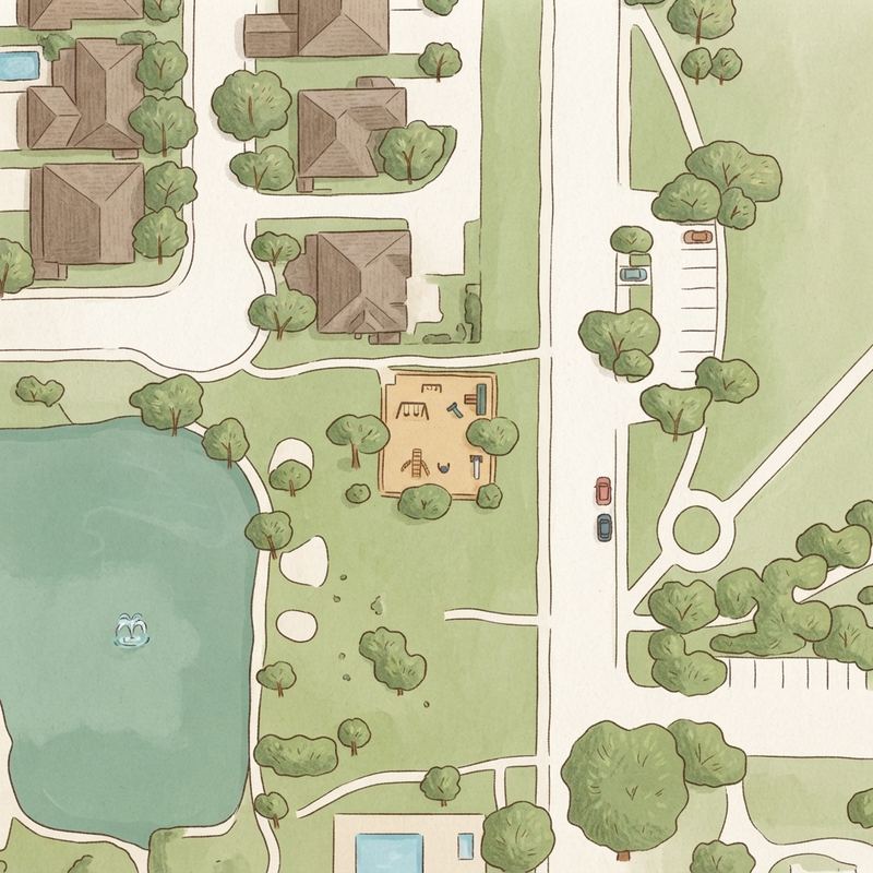 Illustrated map of Community Playground