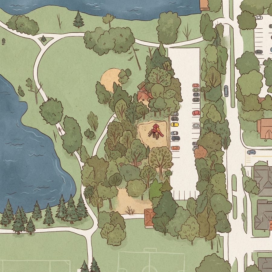 Illustrated map of Community Playground
