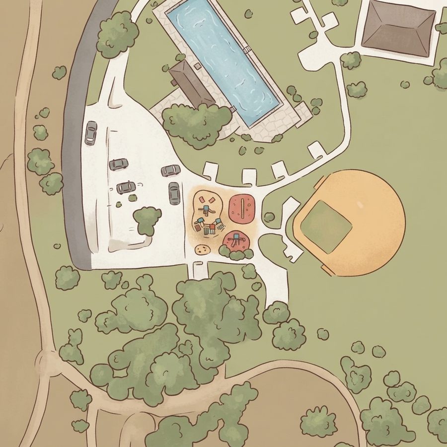 Illustrated map of Concepción Park