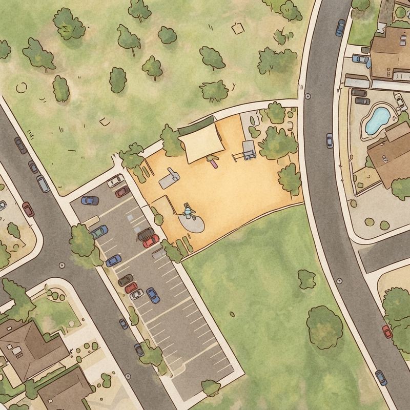 Illustrated map of Conocido Park