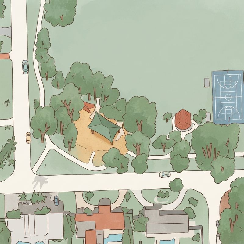 Illustrated map of Continental Park