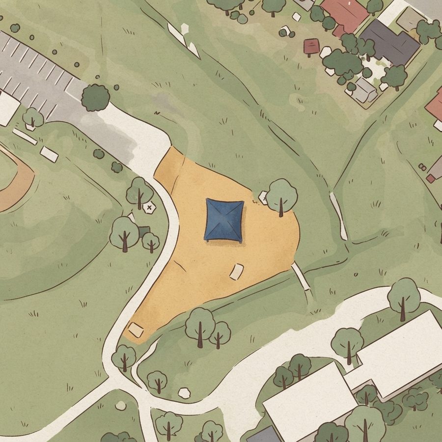 Illustrated map of Converse City Park