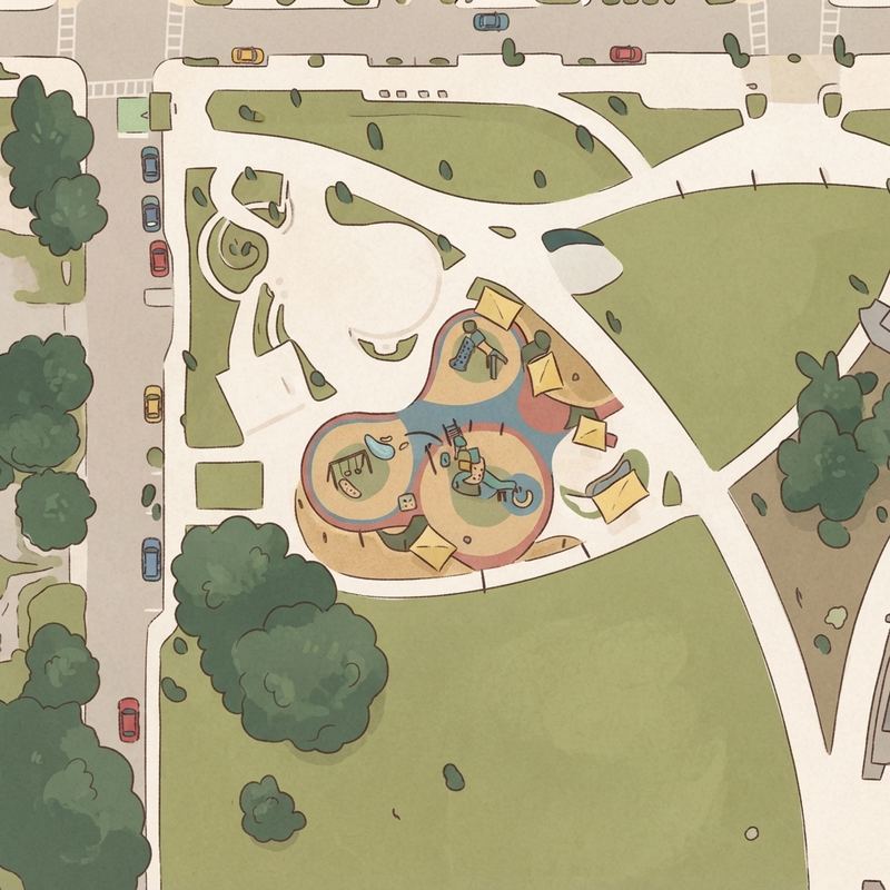 Illustrated map of Cook Park Playground