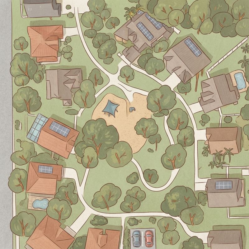 Illustrated map of Cooper’s Pointe Park