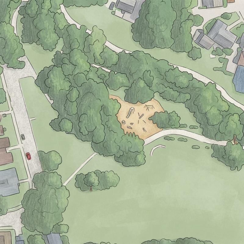 Illustrated map of Copper Creek Playground