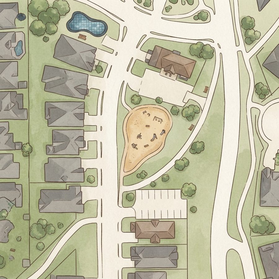 Illustrated map of Copper Park