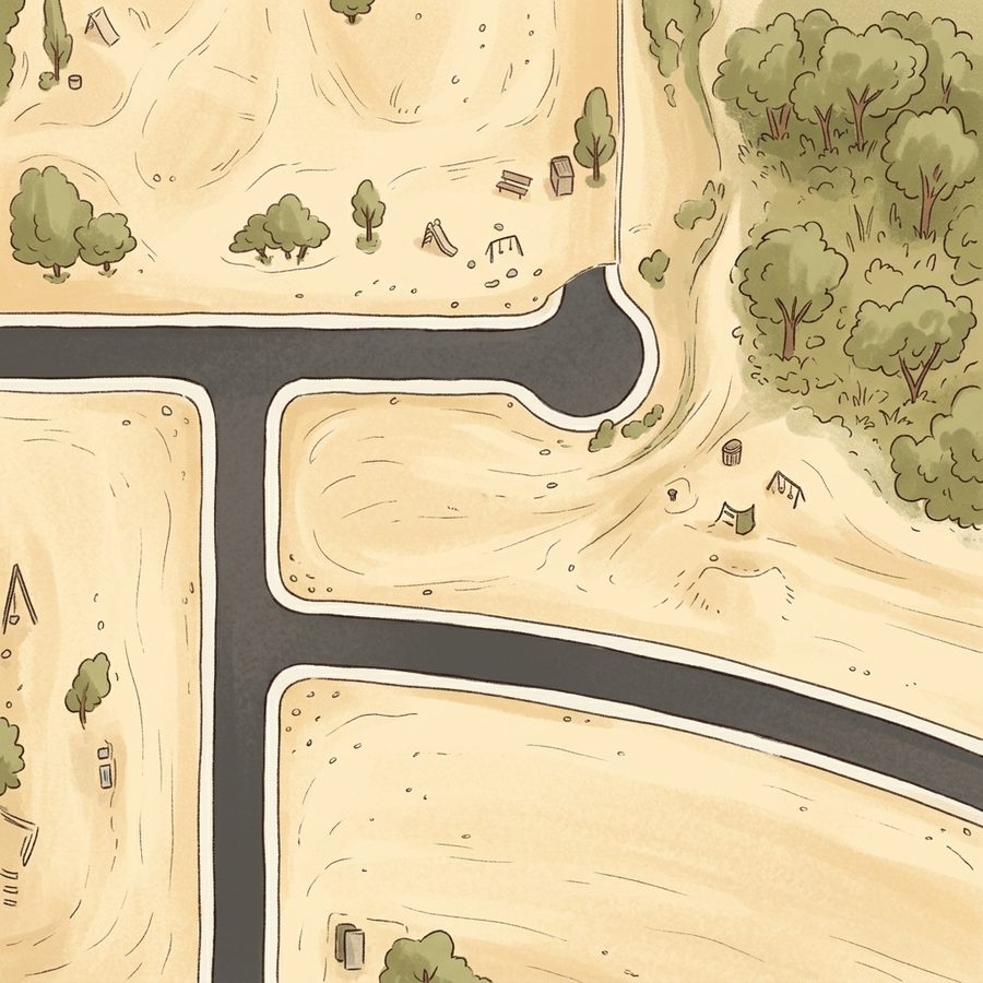 Illustrated map of Copperleaf Alder Park and Playground