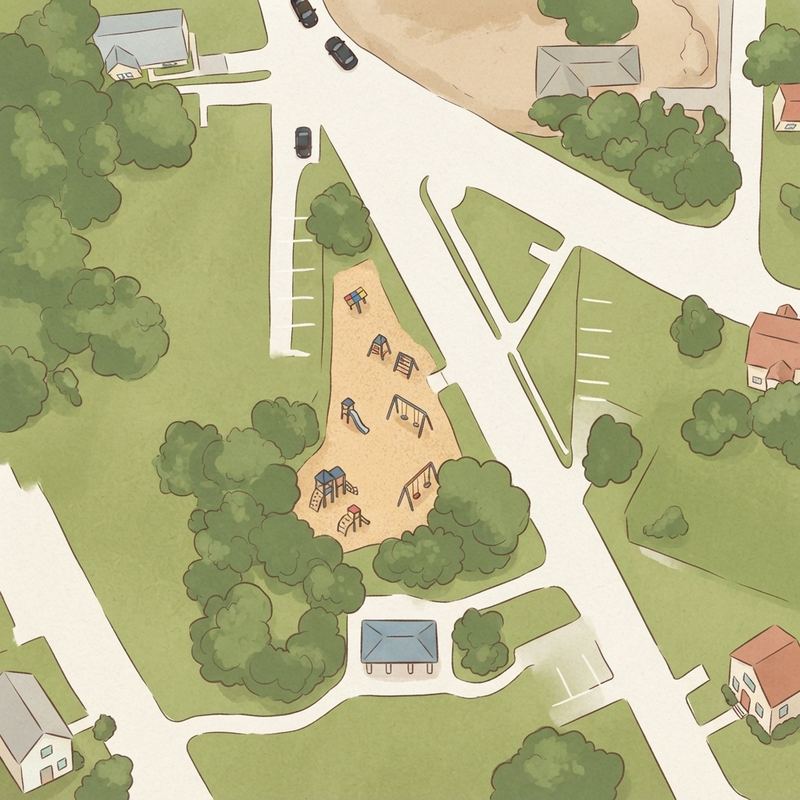 Illustrated map of Cora Robinson Park