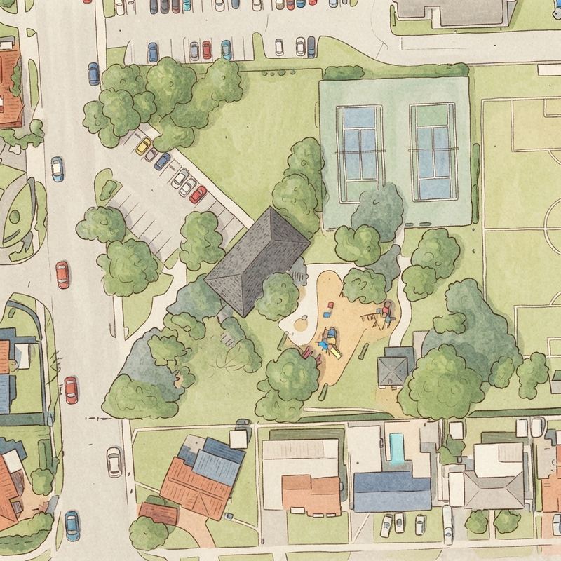 Illustrated map of Coral Estates Park