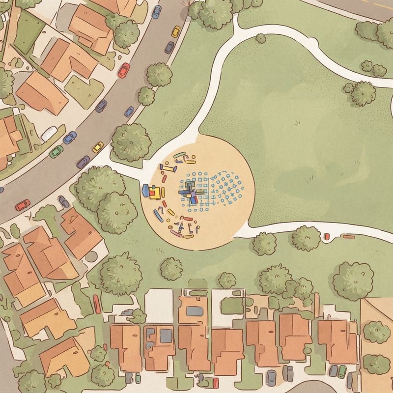 Illustrated map of Coral Gate Park