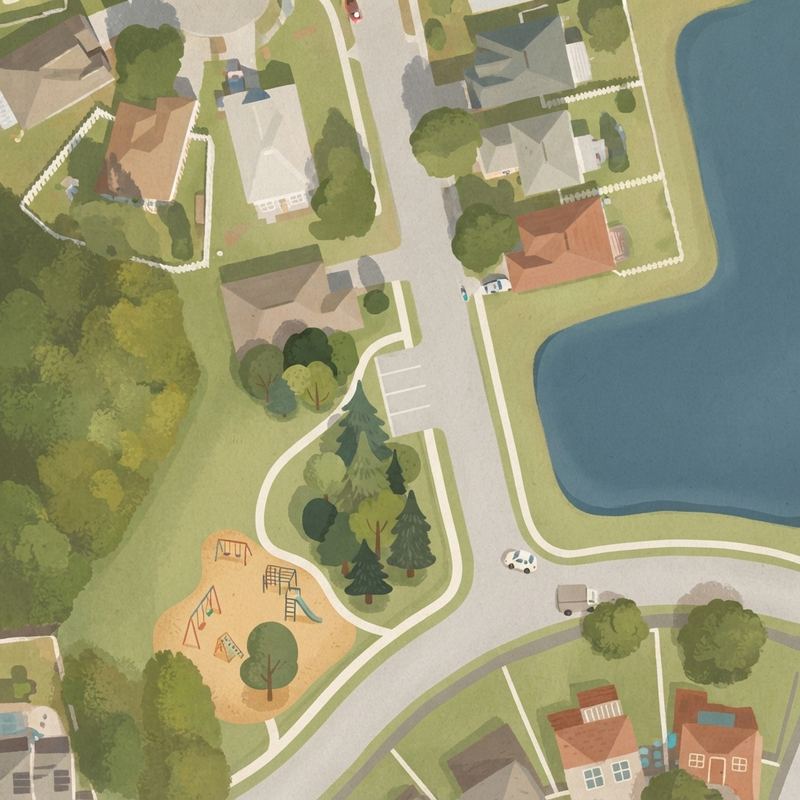 Illustrated map of Corner Lake Playground