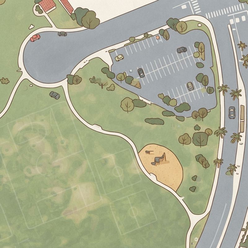 Illustrated map of Coronado Cays Park