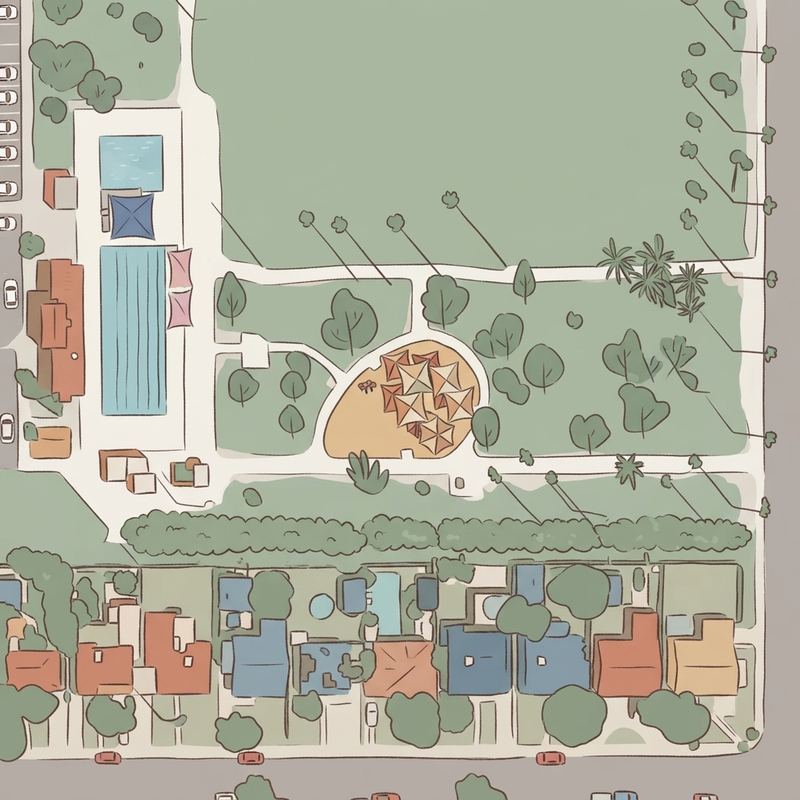 Illustrated map of ​Coronado Park