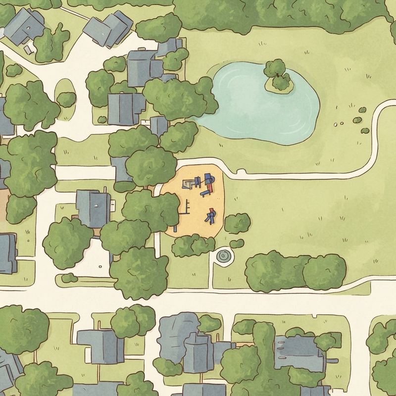 Illustrated map of Cortadera Park