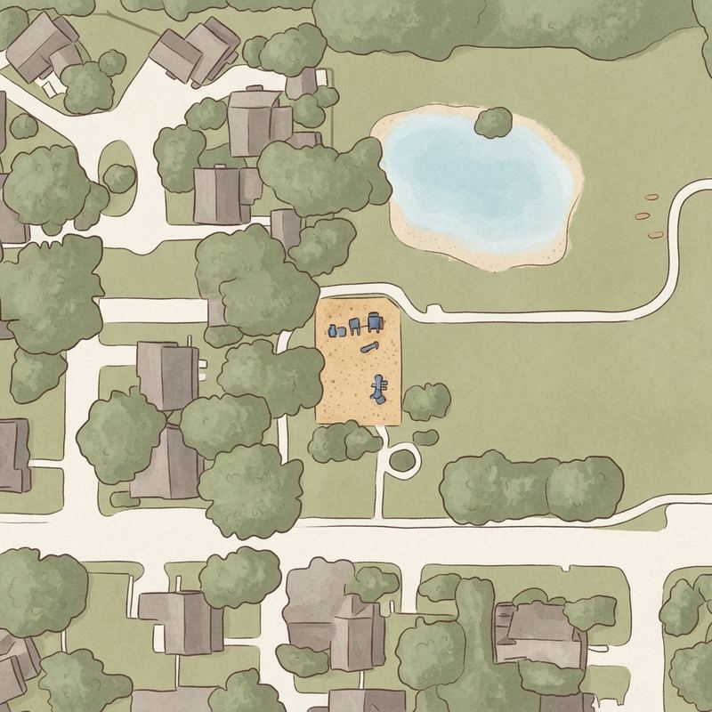 Illustrated map of Cortadera Park
