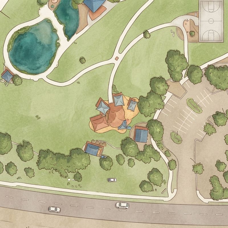 Illustrated map of Cosmo Dog Park