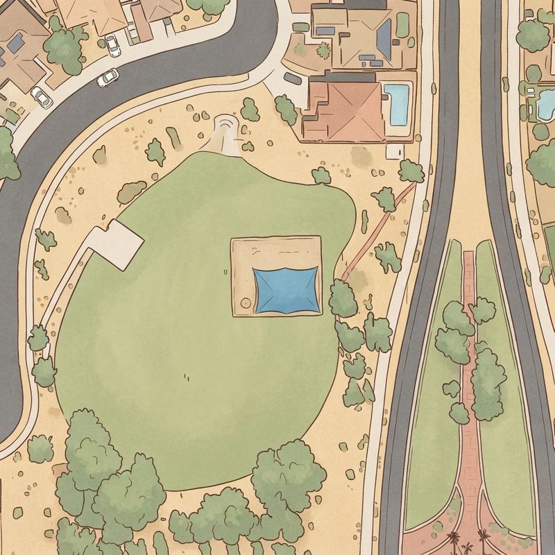 Illustrated map of Cottonflower HOA Park