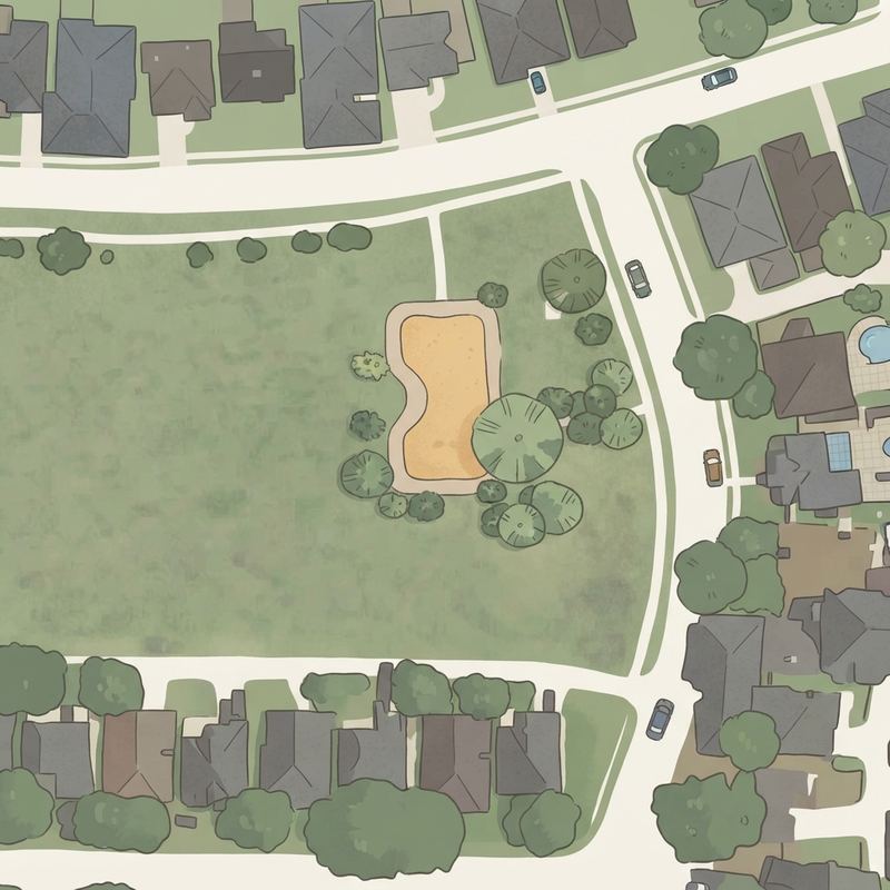 Illustrated map of Cottonwood Bend Park