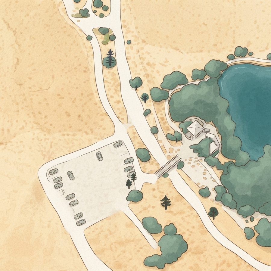 Illustrated map of Cottonwood Canyon