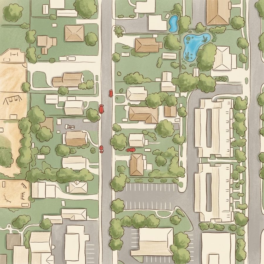 Illustrated map of Cottonwood Metro District