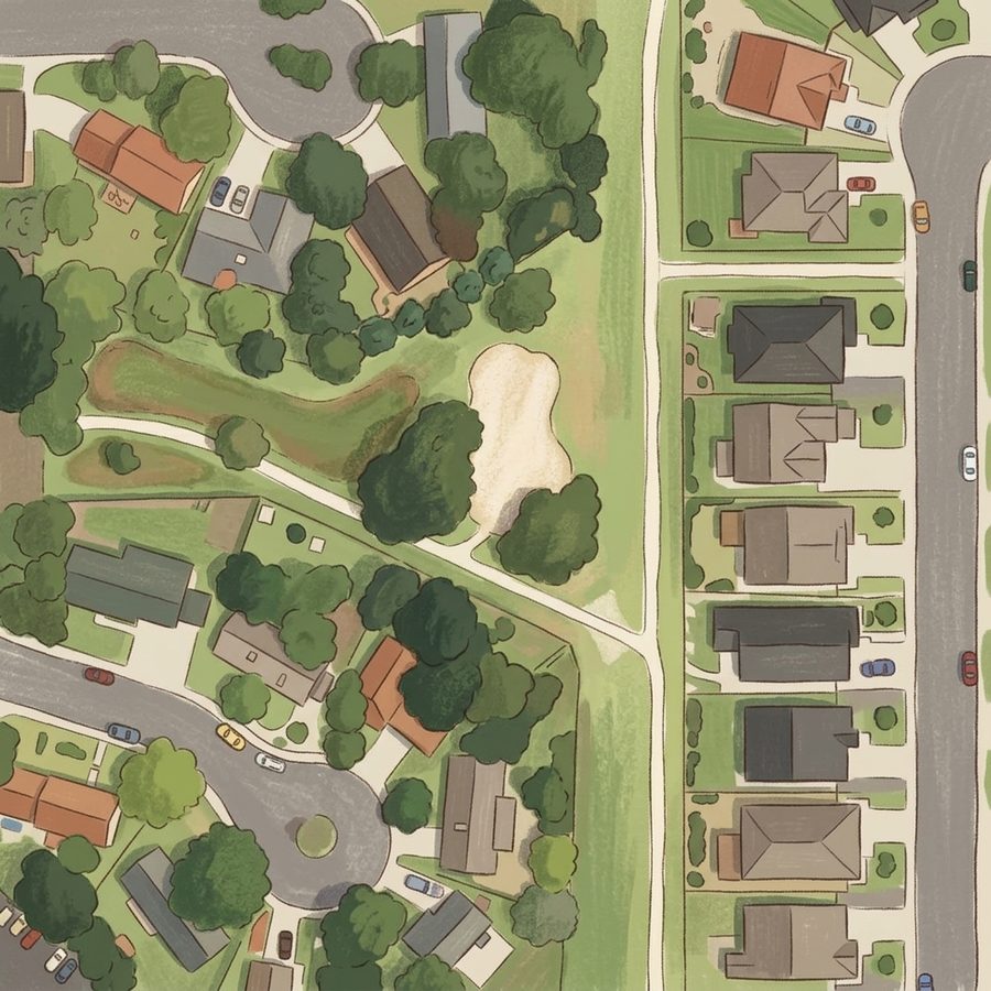 Illustrated map of Cottonwood Park