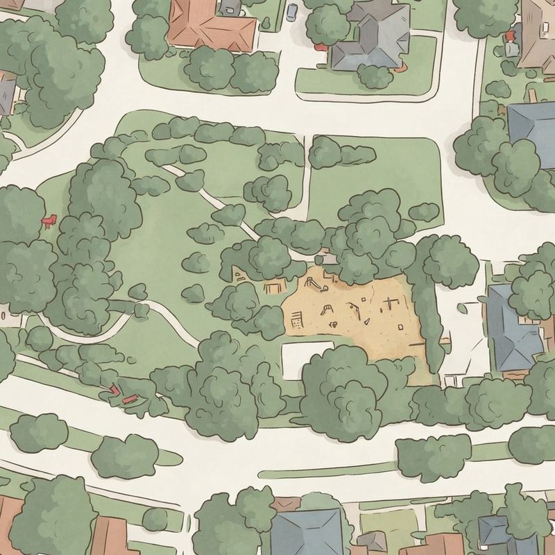 Illustrated map of Cottonwood Valley Park