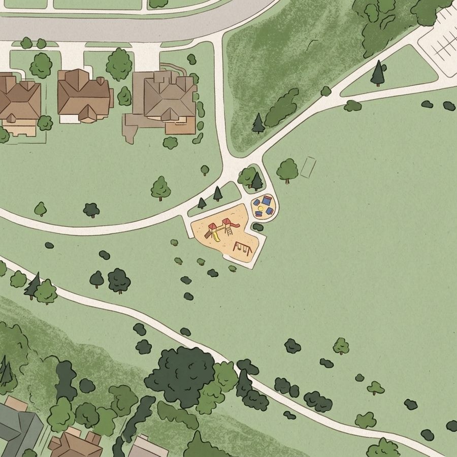 Illustrated map of Country Estates Park