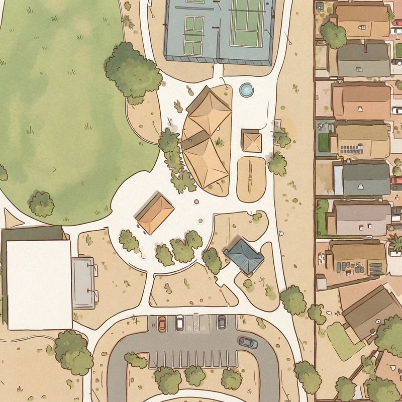 Illustrated map of Country Meadows Park