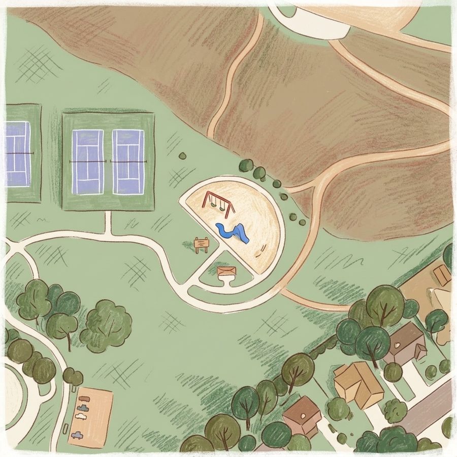 Illustrated map of Countryside park