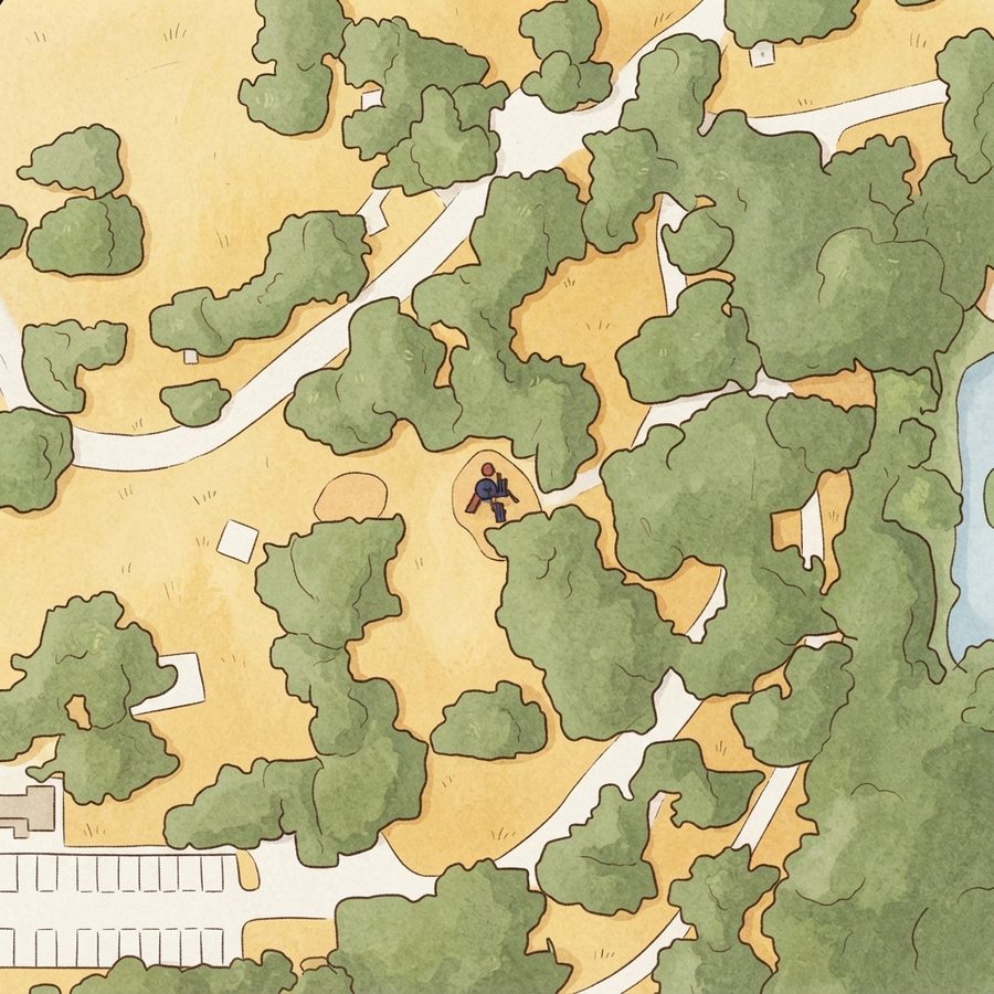 Illustrated map of Covington Park