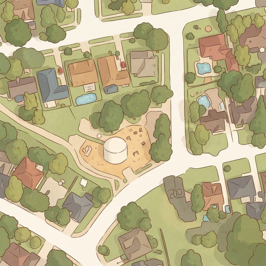 Illustrated map of Covington West Park