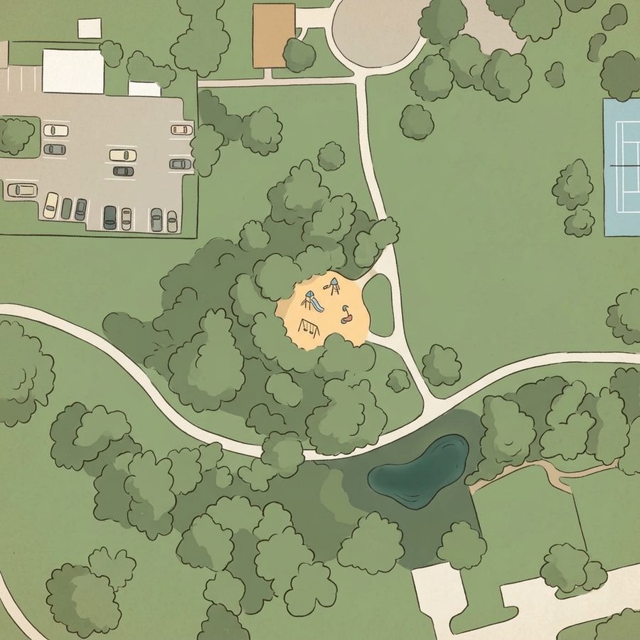 Illustrated map of Cowboy Playground
