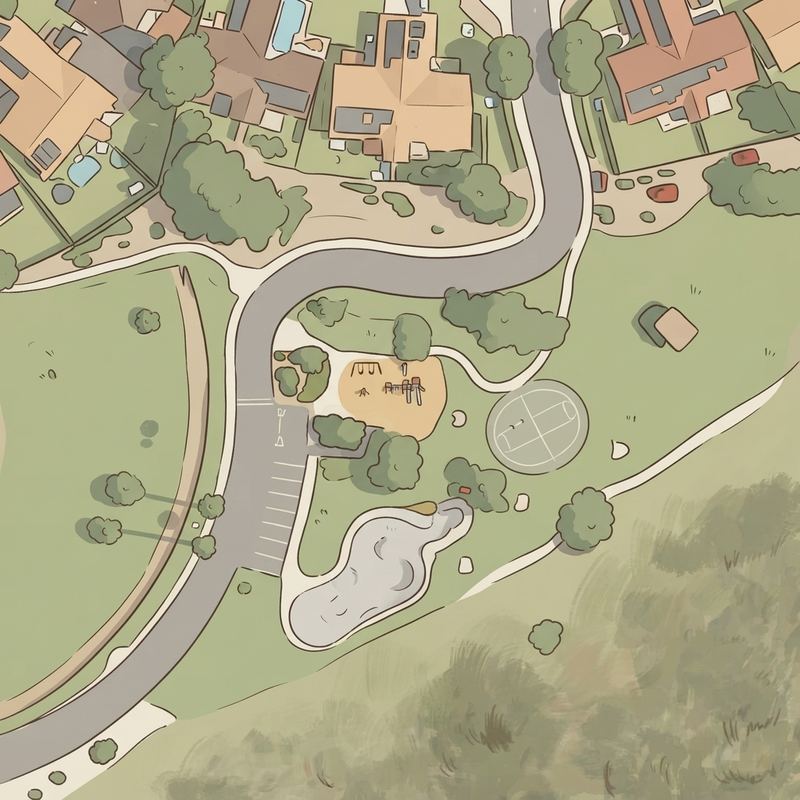 Illustrated map of Cowell Ct Playground