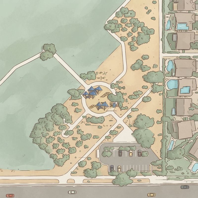 Illustrated map of Coyote Basin Park