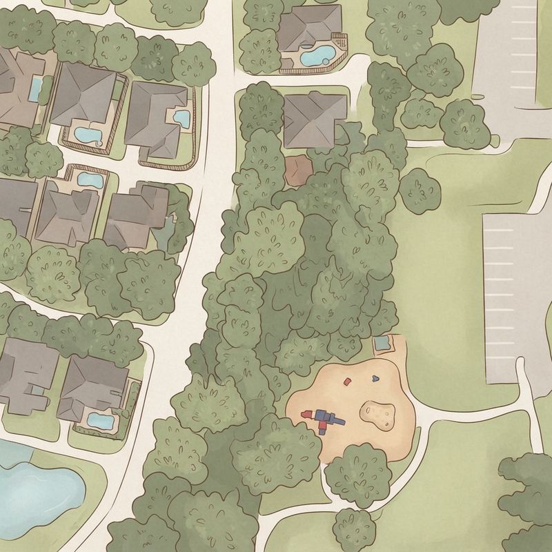 Illustrated map of Coyote Creek Park