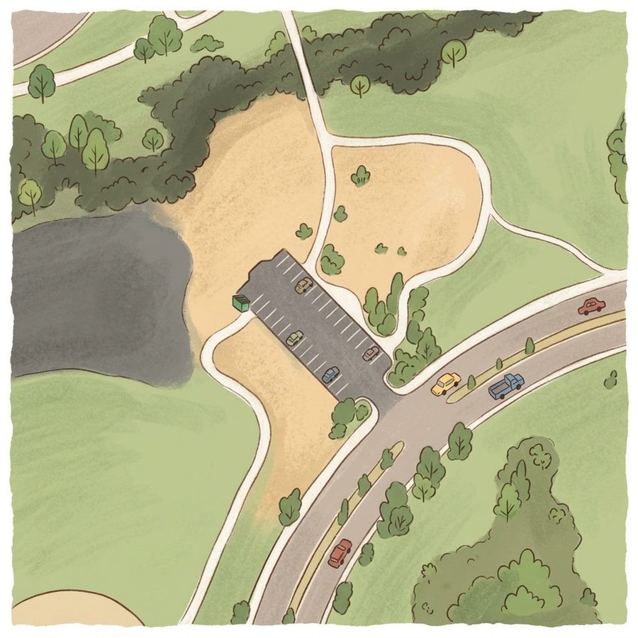 Illustrated map of Coyote Ridge Park
