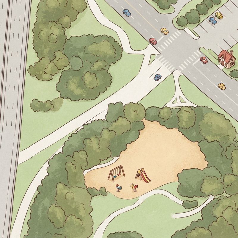 Illustrated map of Craddock Park