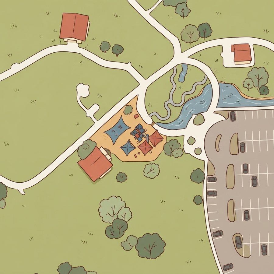 Illustrated map of Craig Ranch Regional Park Playground